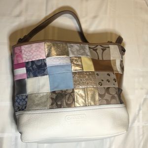 Coach signature patchwork tote